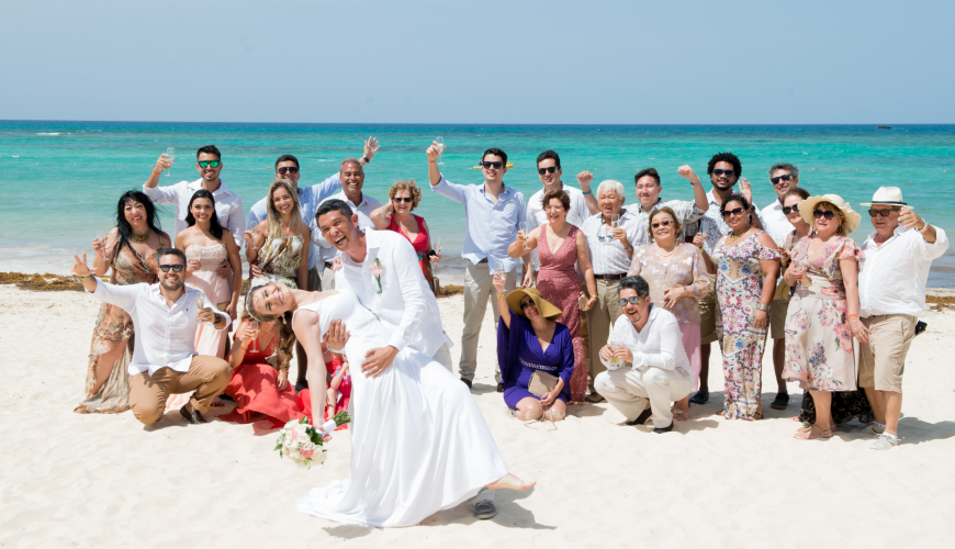Casamento no destino de Caroline e Marcio no Grand Bahia Príncipe Turquesa em Punta Cana
